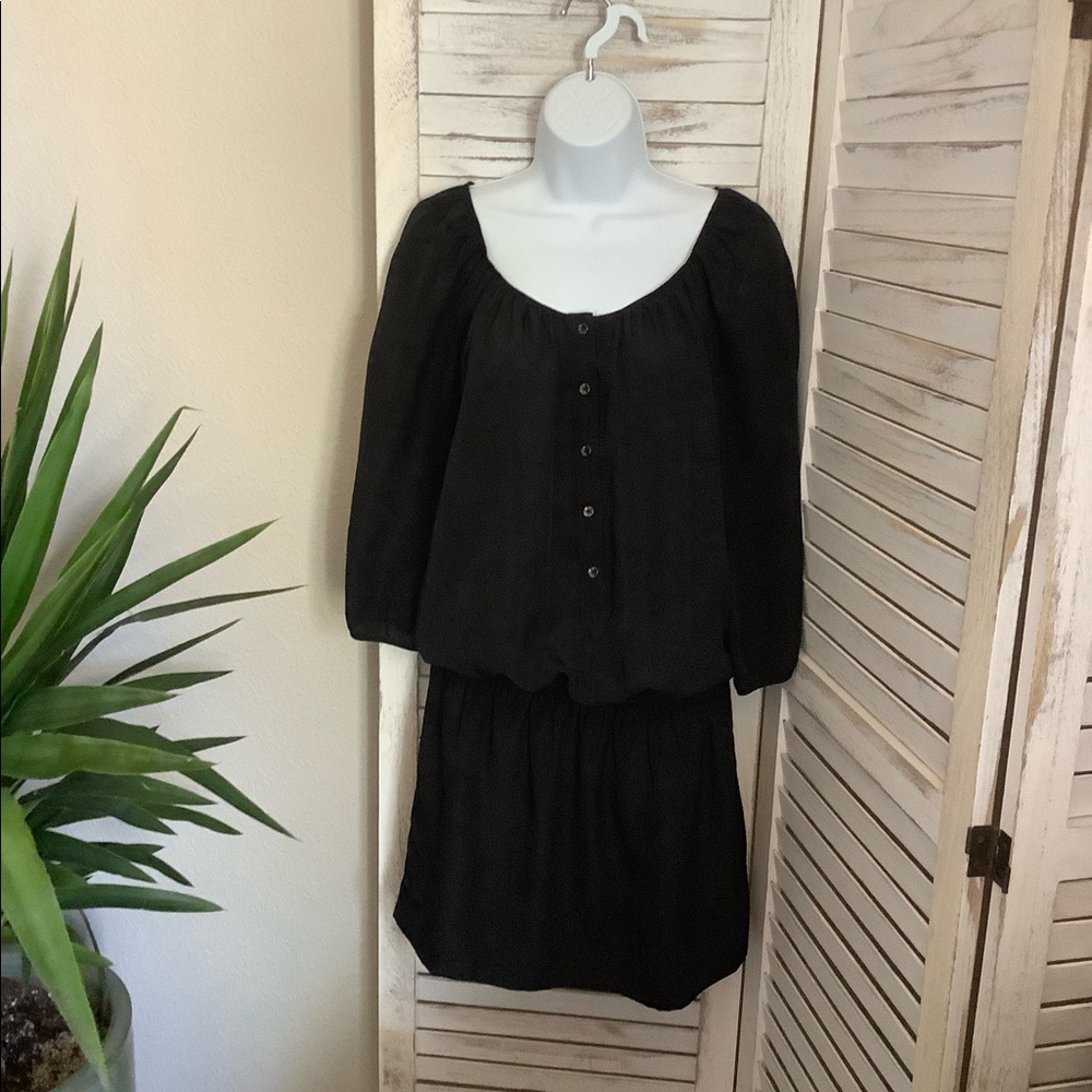 Tunic blouse gathered at waist